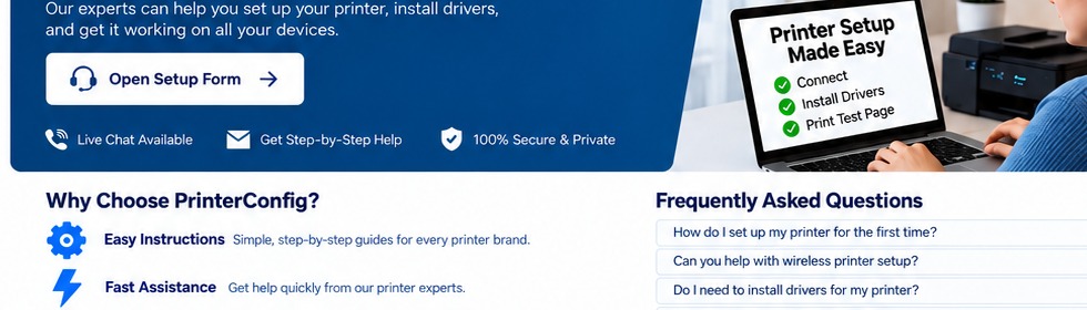 Printer setup assistance